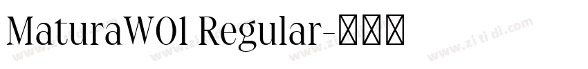 MaturaW01 Regular字体转换